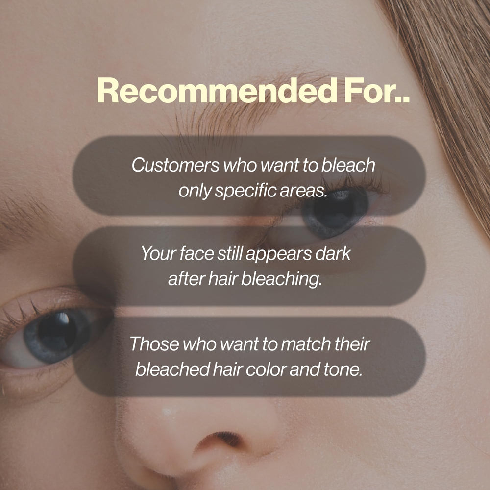 Entropy Makeup Brow Bleach Kit gradual fade timeline illustrates customizable shade