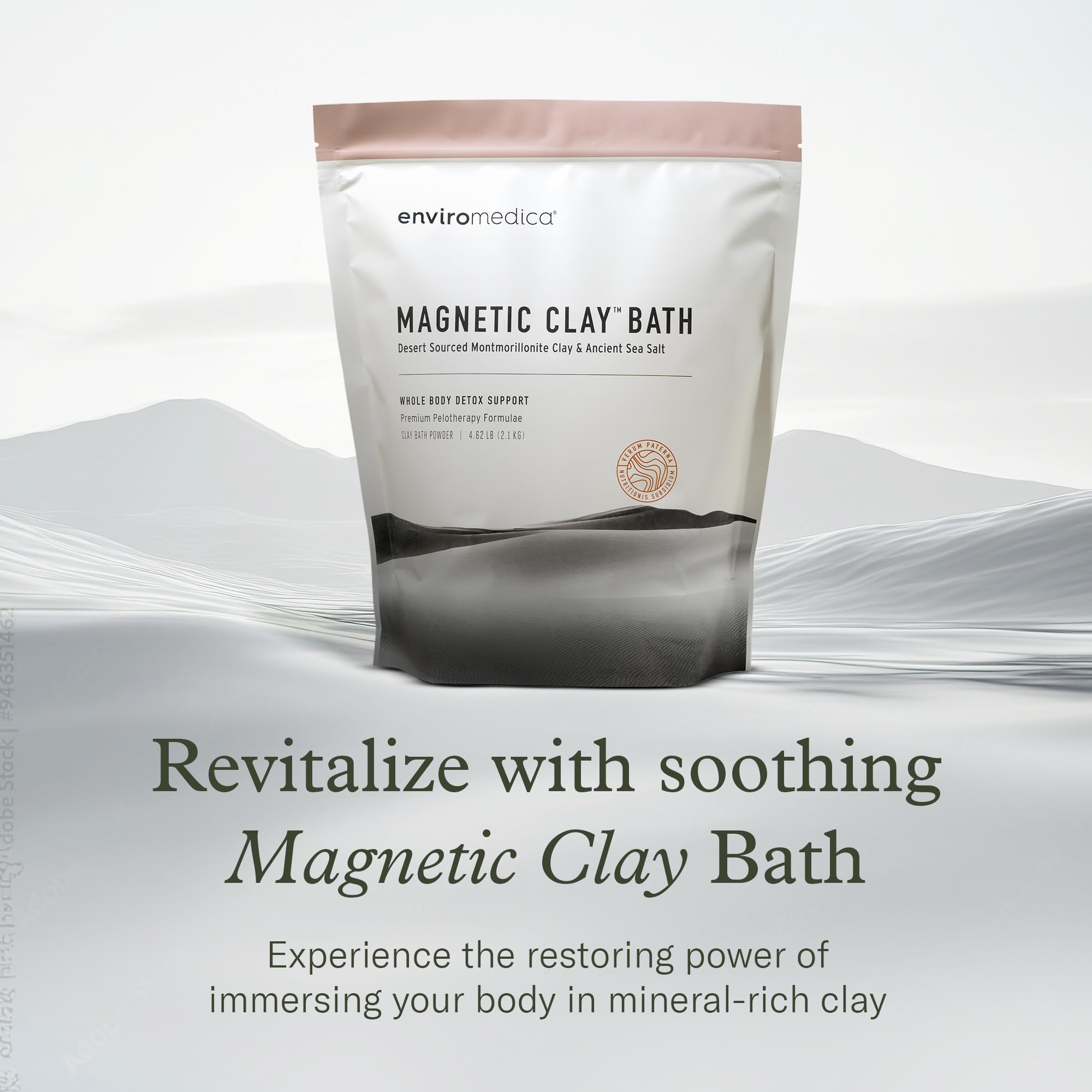 Enviromedica Himalayan Salt Crystals highlight mineral-rich bath for balance.