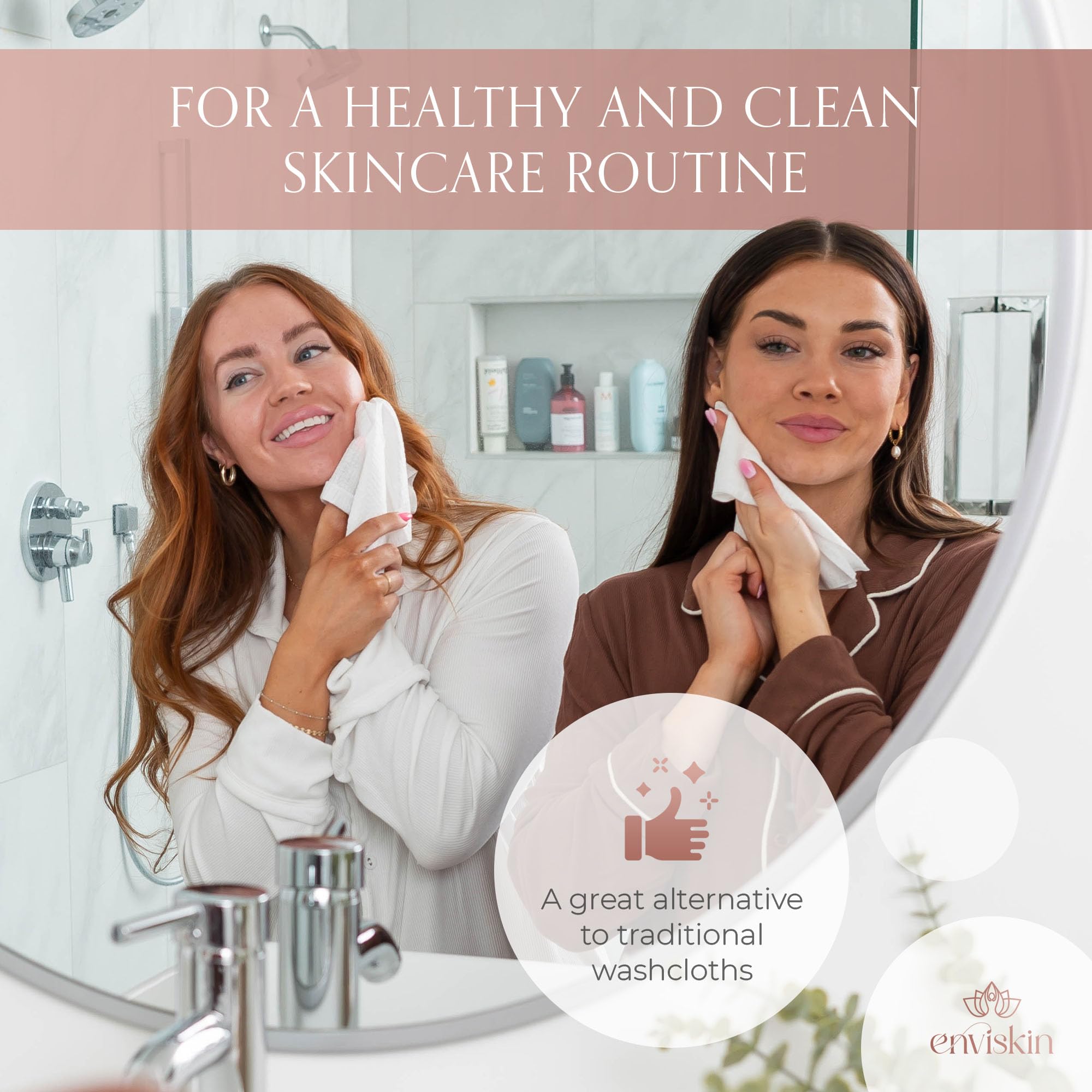 Enviskin gym-travel cleanse towels designed for easy care and freshness