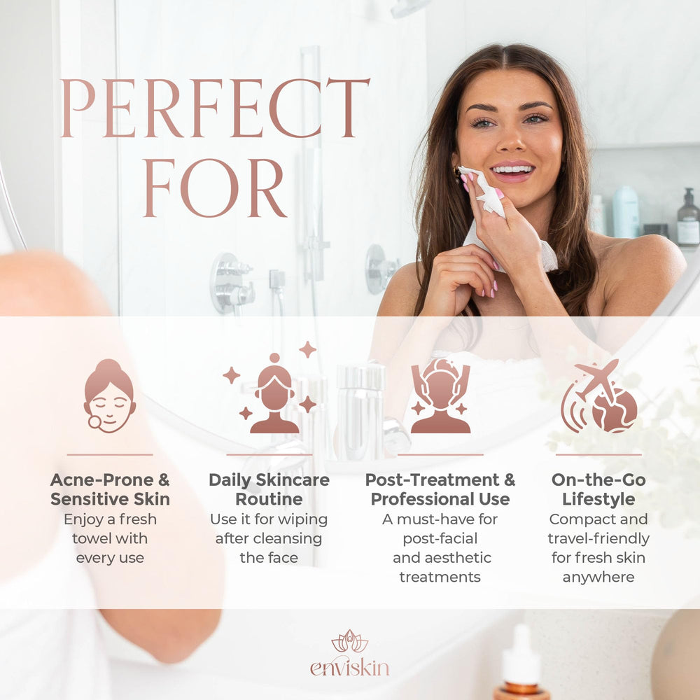 Enviskin plant-based towels eco-friendly option for daily skincare