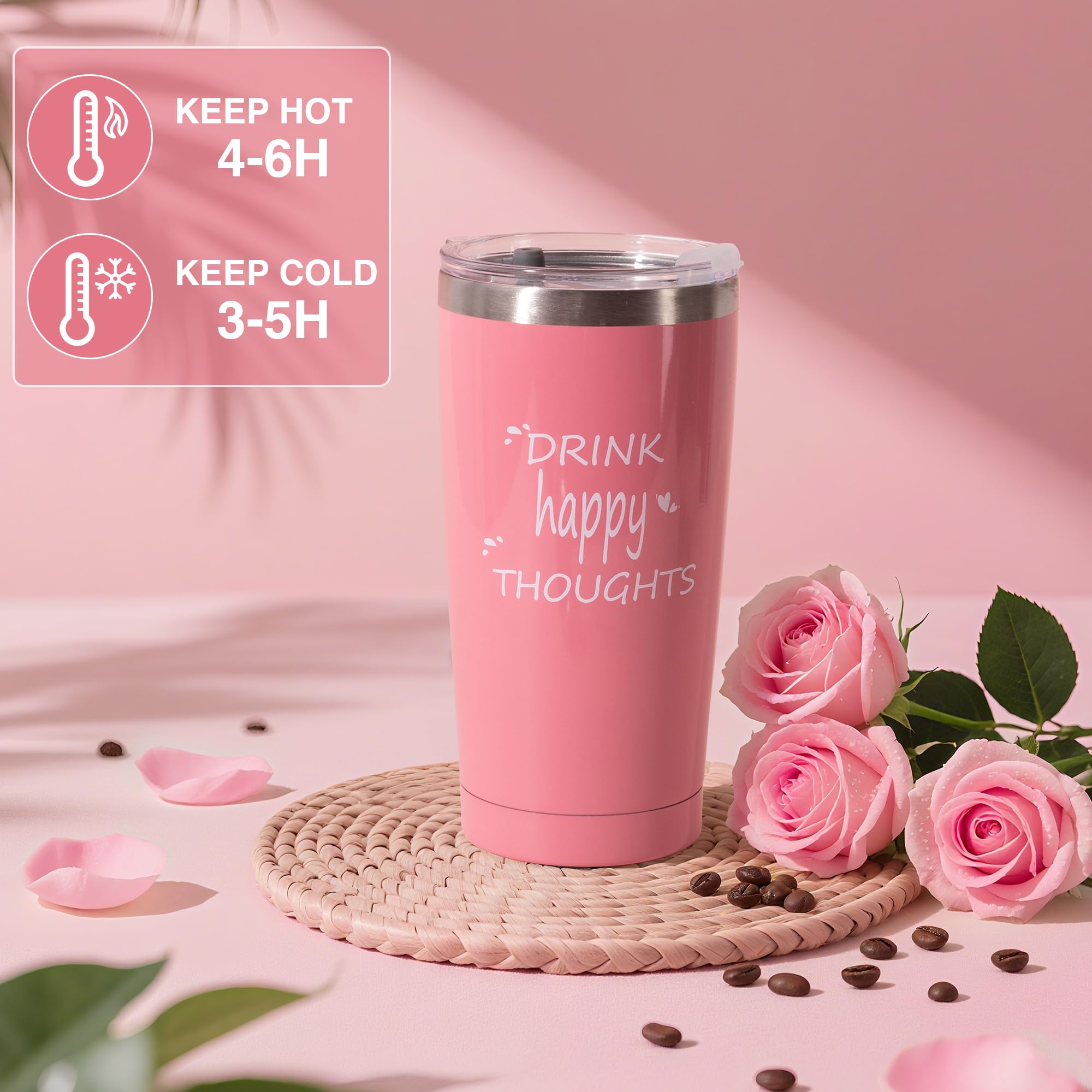 ENVTEK 20oz insulated tumbler in use, keeps drinks cold or hot on the go.
