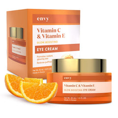 Envy Under Eye Cream packaging highlights premium design and clean ingredients for a refined skincare routine.