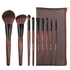 ENZO KEN bamboo-handle brush-set for precise makeup on cheeks and eyes.