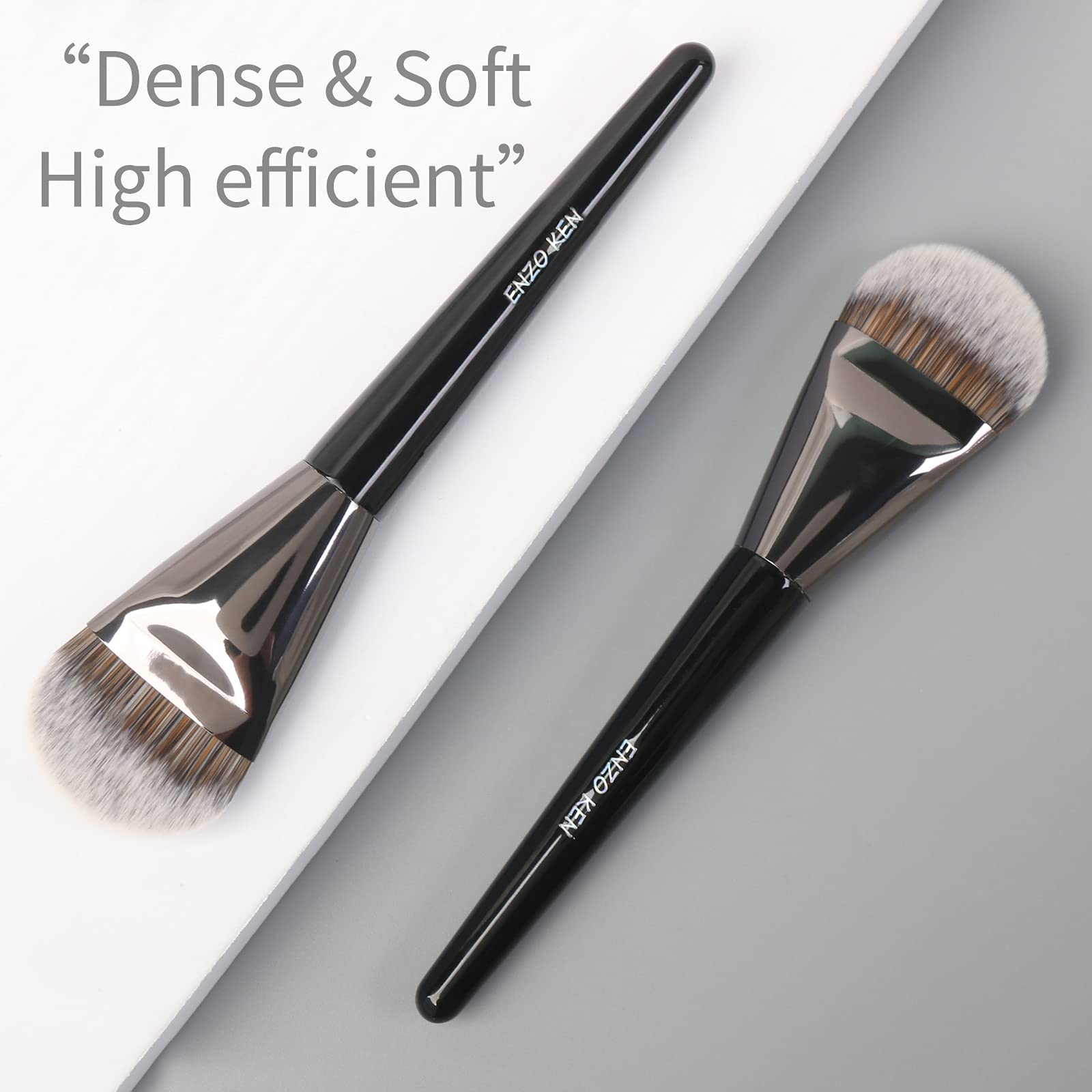 ENZO KEN professional-quality makeup brush suitable for cream and liquid foundations