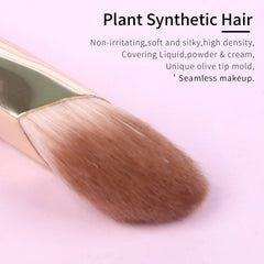 ENZO KEN small concealer brush under-eye for delicate spot blending and brightening.