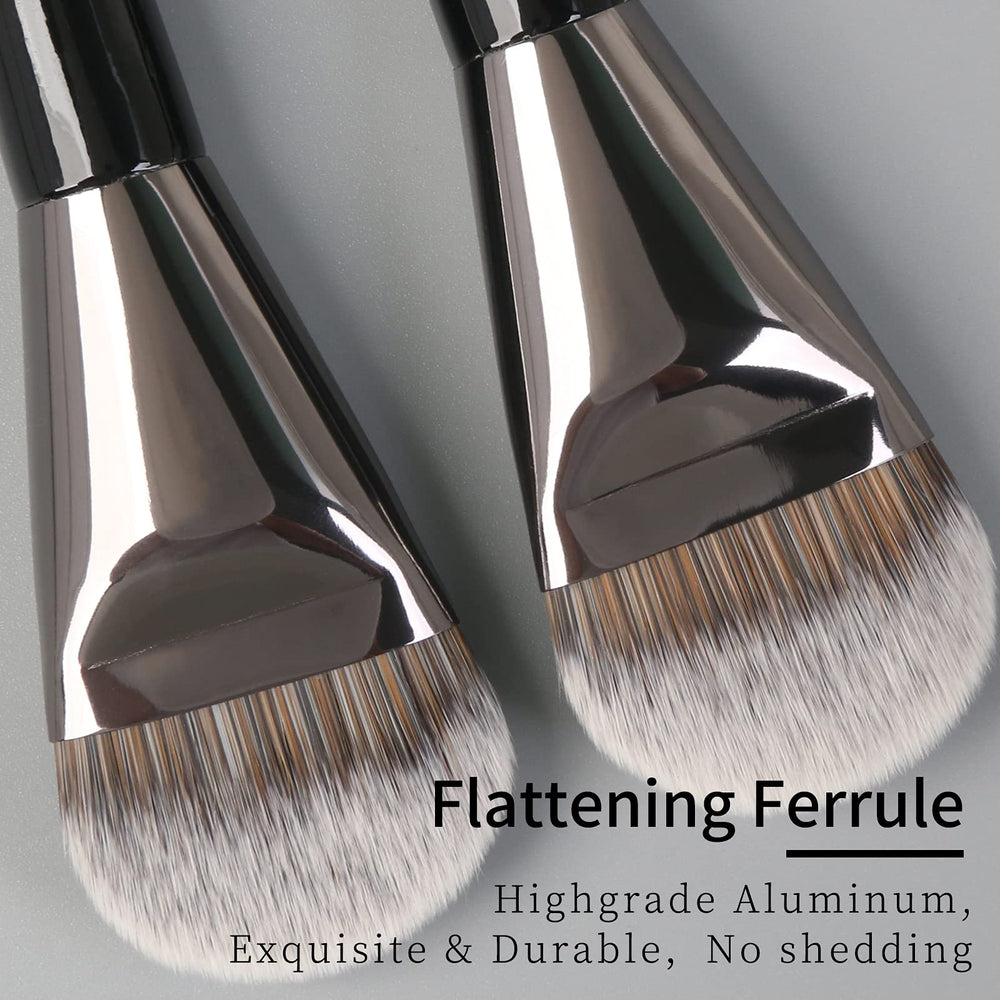 ENZO KEN wide flat brush head enables even foundation and cream makeup blending