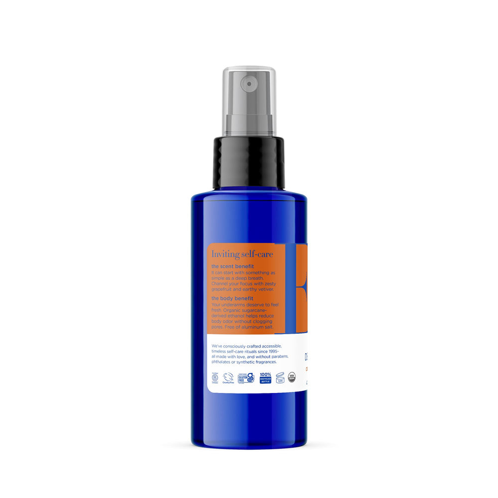 EO Organic Deodorant Spray citrus scent notes grapefruit and lavender aroma