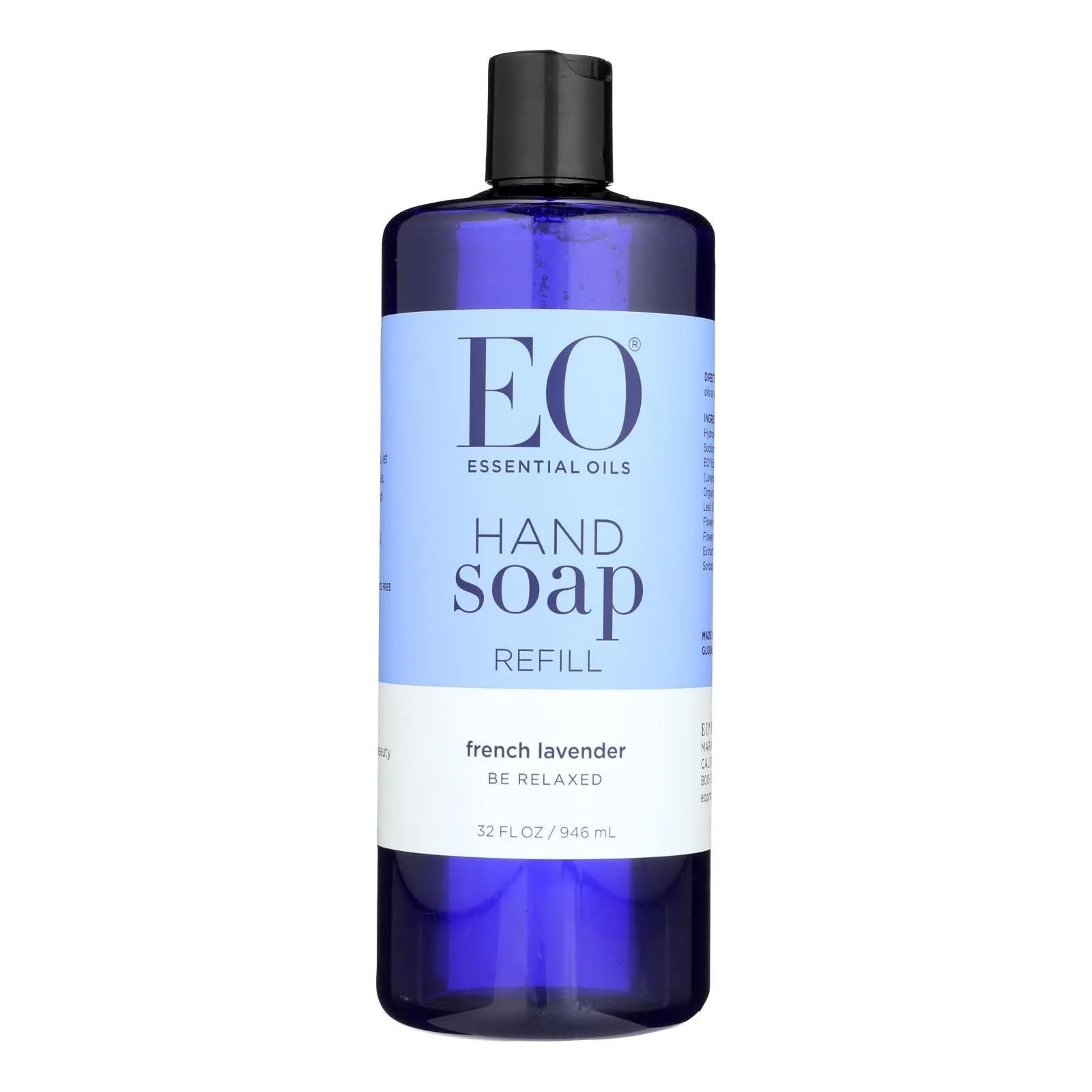 EO hand soap French Lavender refill bottle offers gentle everyday cleansing