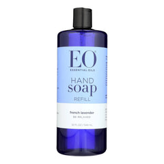 EO hand soap French Lavender refill bottle offers gentle everyday cleansing