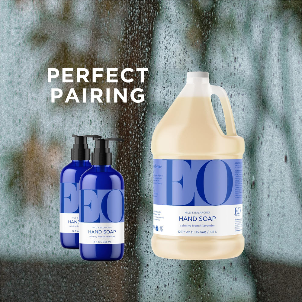 EO foamy handwash lather demonstrates gentle cleansing without drying.
