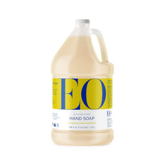 EO Liquid Hand Soap bottle front shows a refreshing lemon-eucalyptus cleanse.