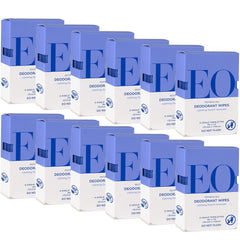 EO natural deodorant wipes French Lavender pack shown for on-the-go freshness.