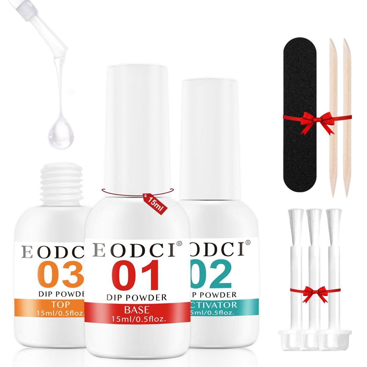 eodci dip liquid base coat being applied for smooth adhesion and longer wear.
