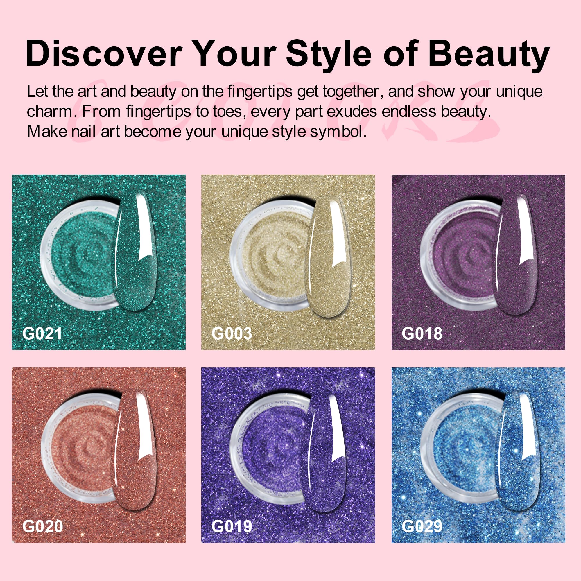 eodci green sparkle dip powder adds festive shimmer and lasting wear.