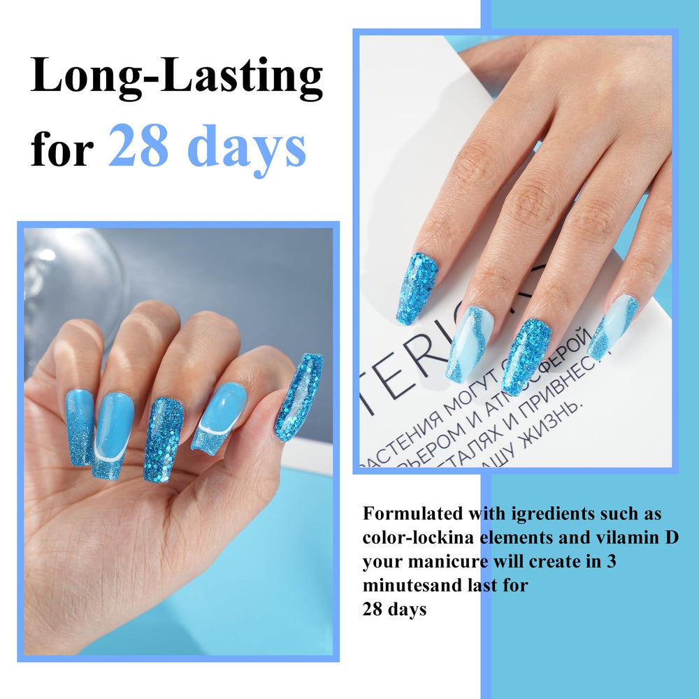 Eodci dip powder step-by-step guide swatch showing easy DIY manicure at home