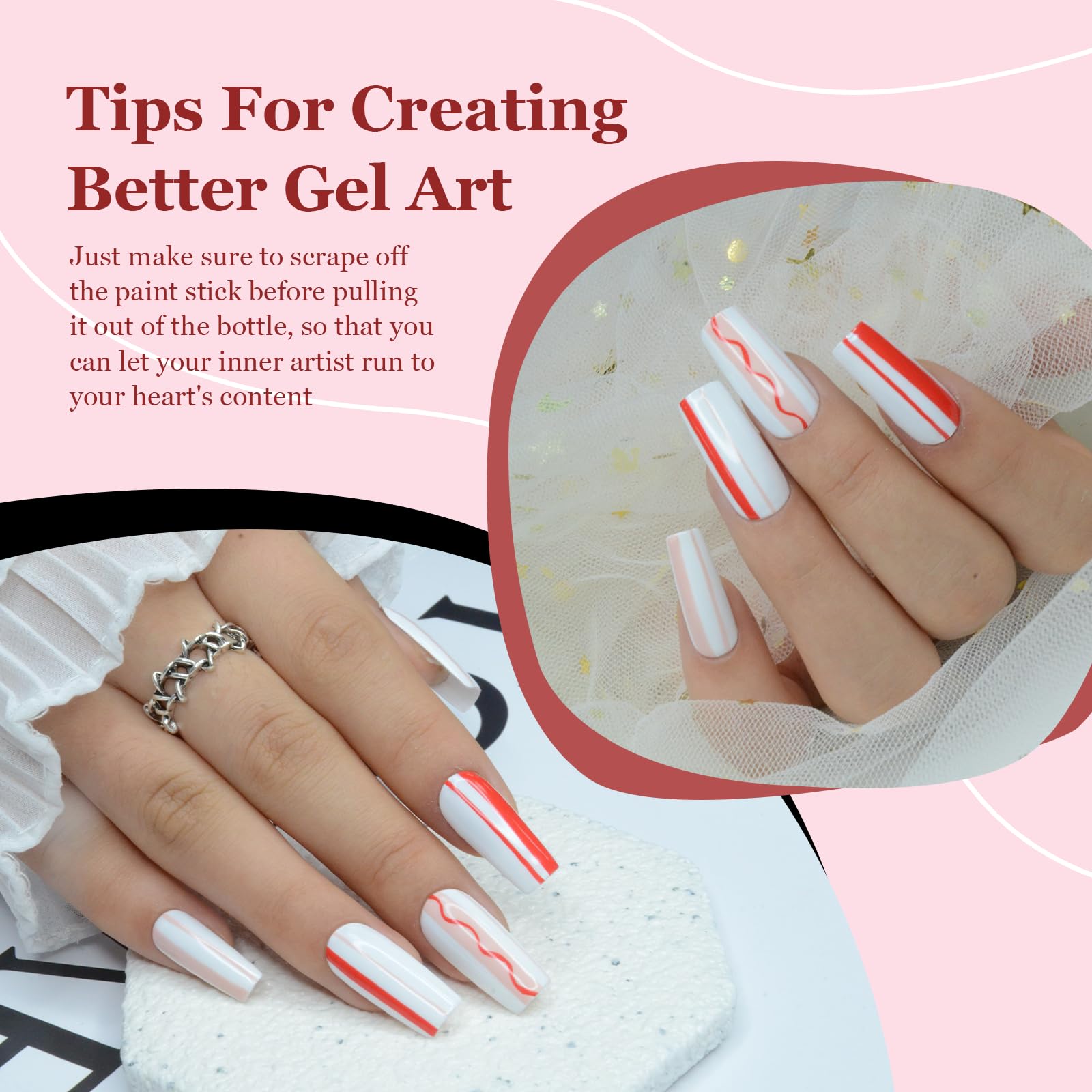 eodci Gel Liner Set silver glitter bottle adds shiny, metallic details.