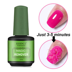Eodci magic nail polish remover peel-off demo shows gel lifting