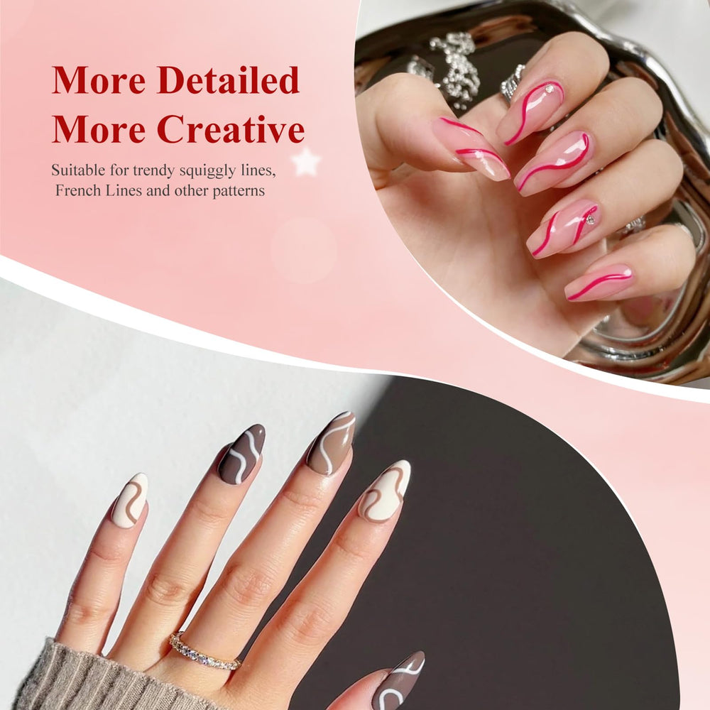 eodci Nail Art Liner brush detail showcases thin brush for fine lines