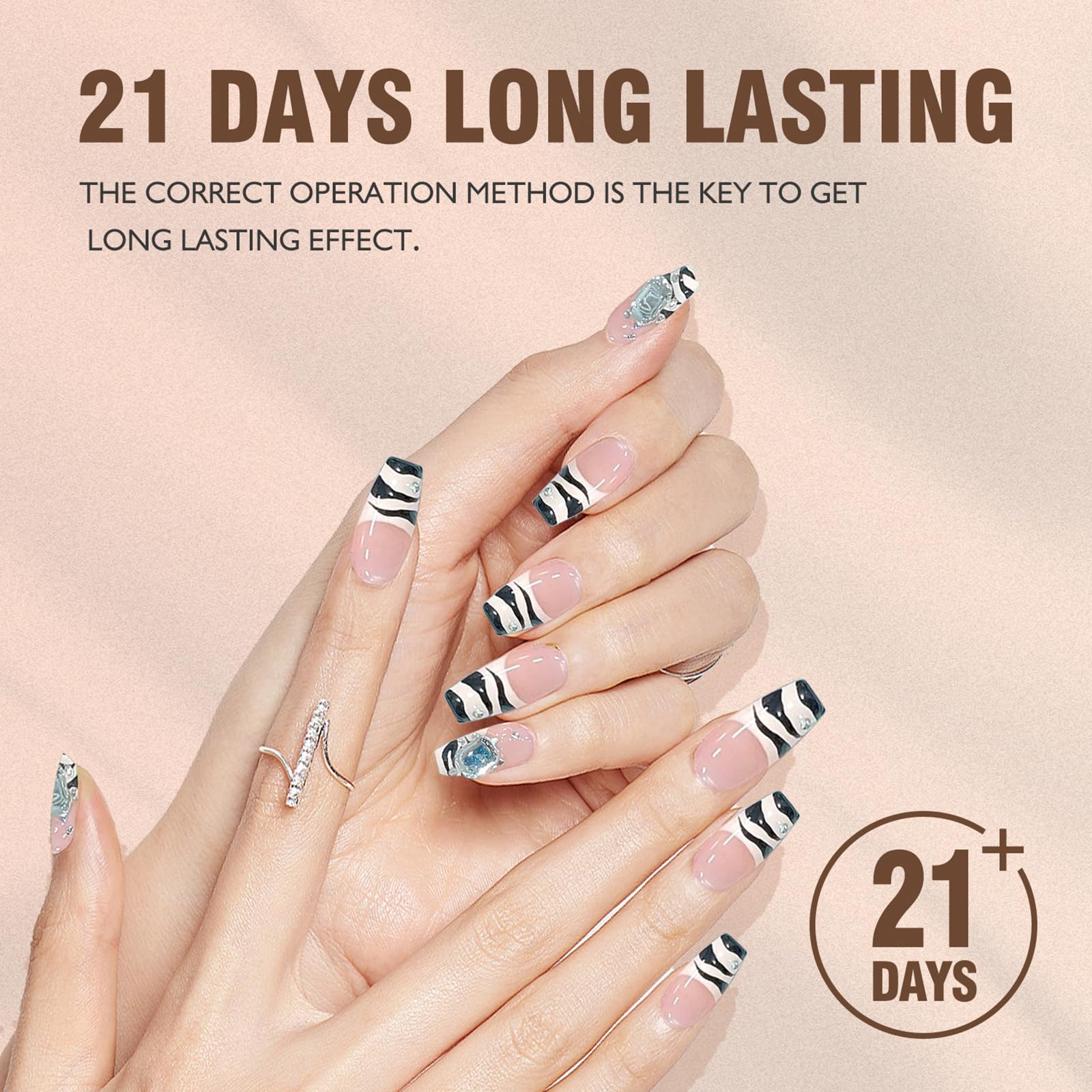 eodci Nail Art Liner Set silver bottle delivers glittery shine and precision