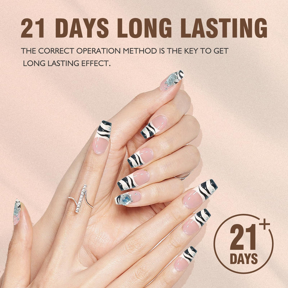 eodci Nail Art Liner Set silver bottle delivers glittery shine and precision