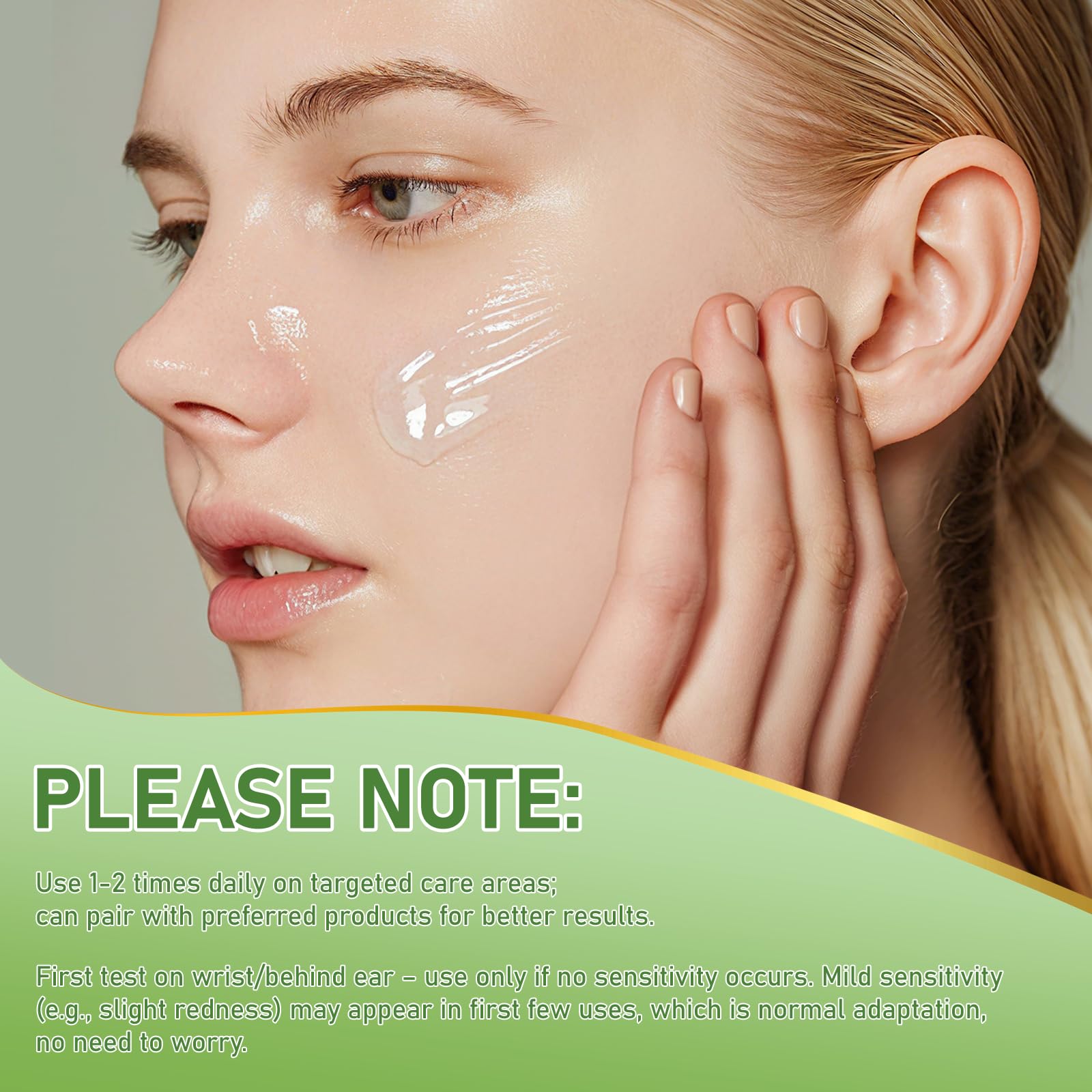 Eofot azelaic acid cream application routine image suggests morning and night use.