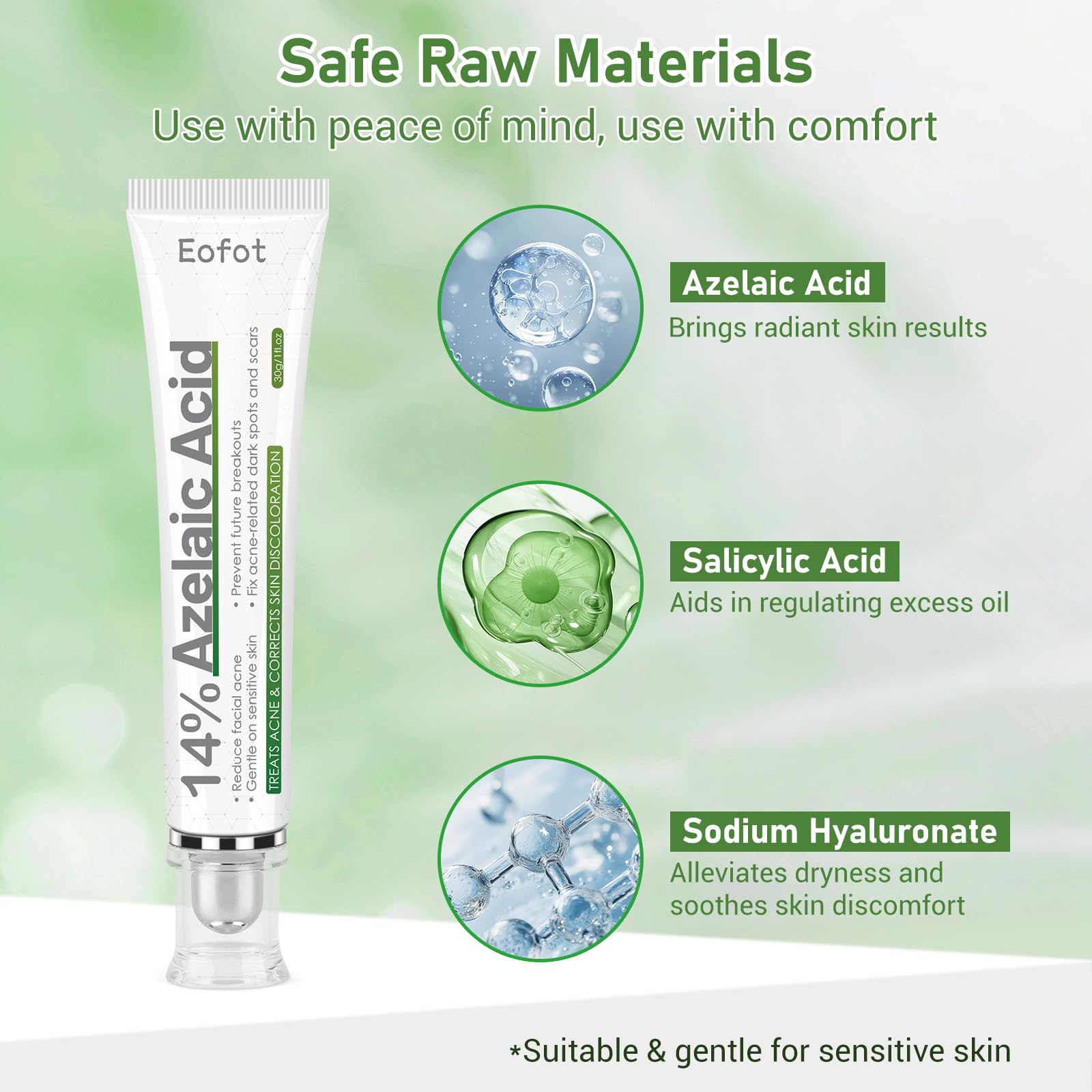 Eofot azelaic acid cream packaging tube emphasizes a simple, reliable daily routine.