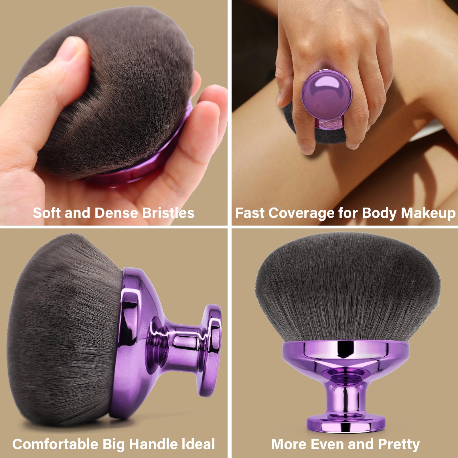 EOICCEOH vegan bristles deliver smooth, cruelty-free body makeup