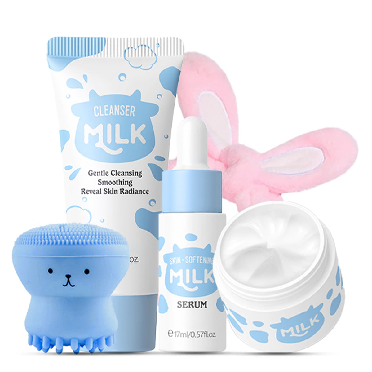 EONFAVE Milk Skin Care Set teen packaging for gift-ready routine.