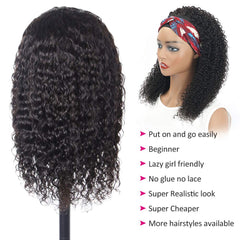 Eooma curly headband wig with 180-density for fuller looks
