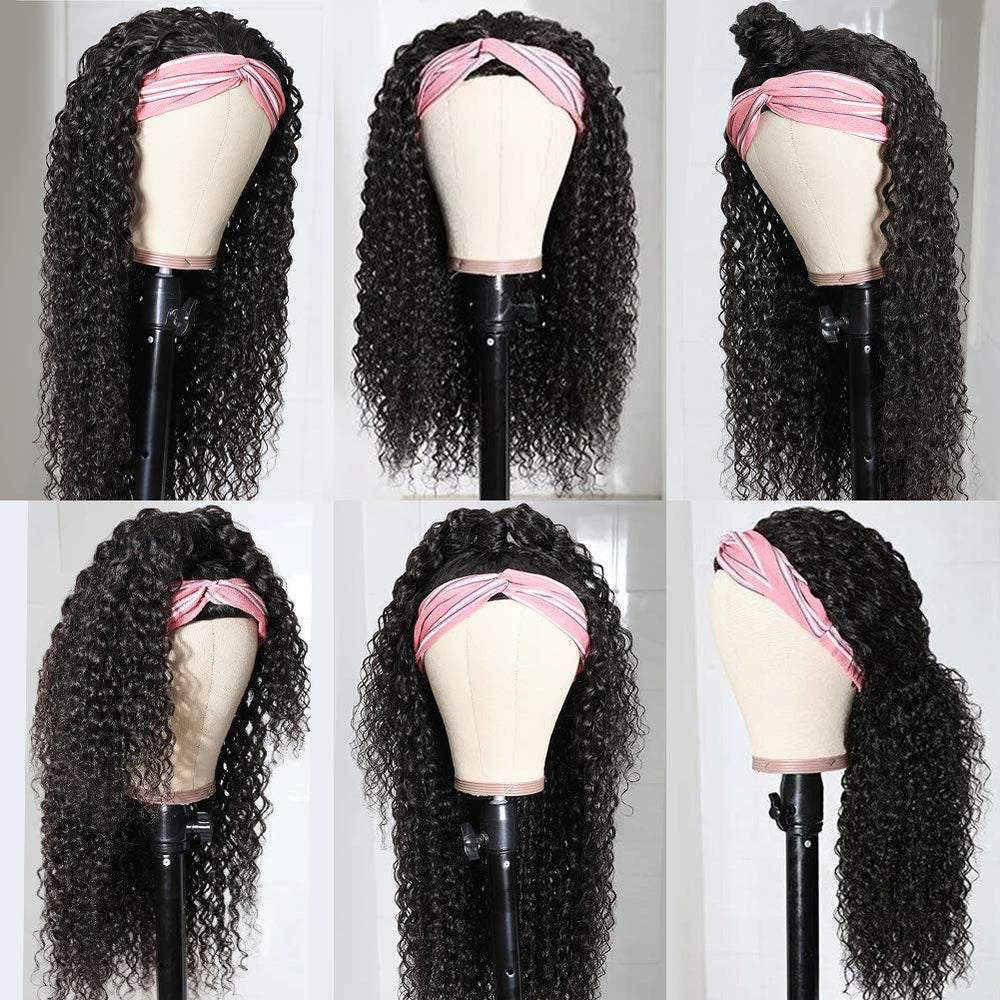 Eooma curly headband wig supports ponytail or bun effortlessly