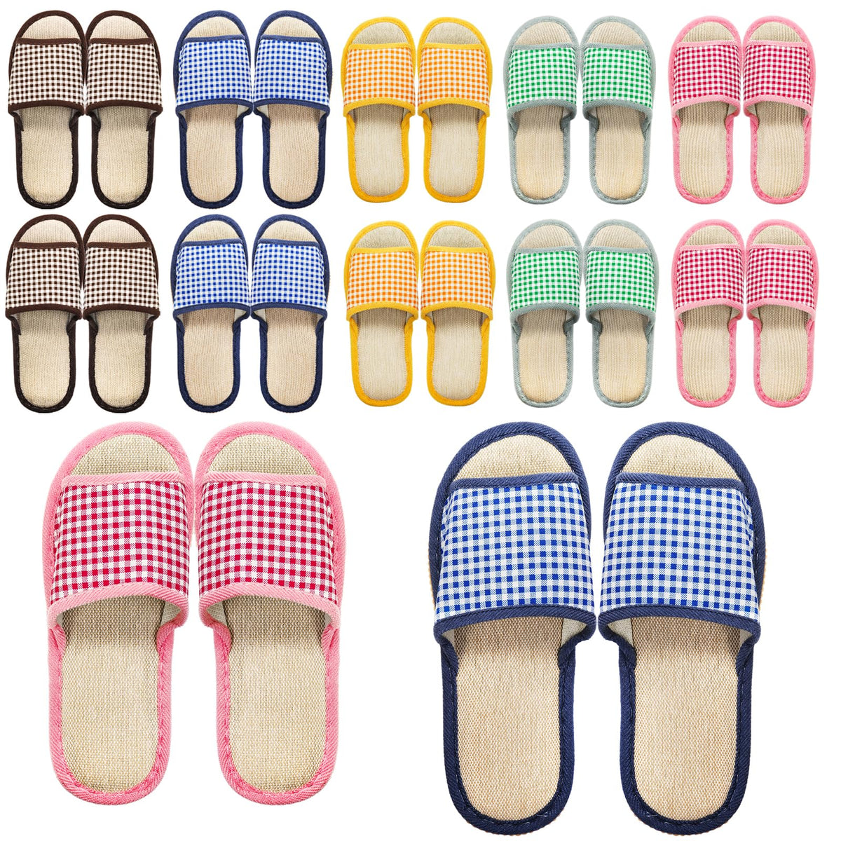 Eorbow 10-pair pack slippers ready for guests, comfortable and practical.