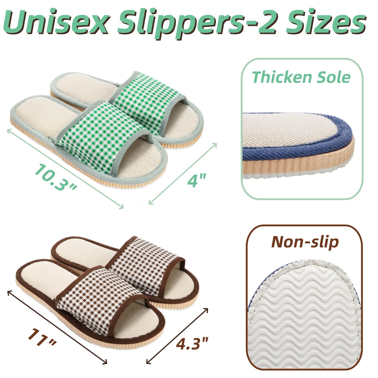 Eorbow linen cotton slippers are breathable and durable for daily wear.