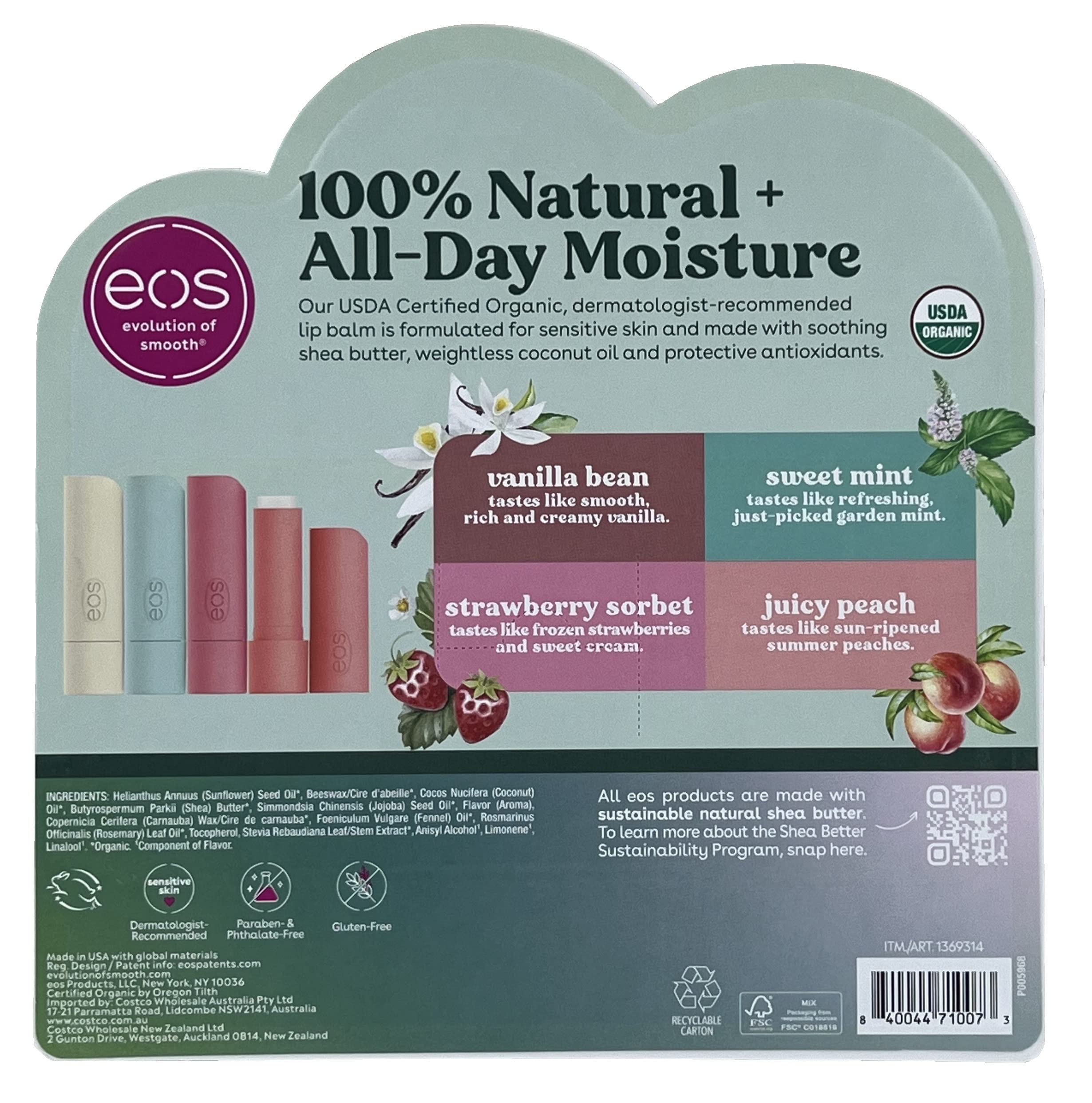eos Best of eos Lip Balm sweet mint stick delivers refreshing hydration and a cooling sensation