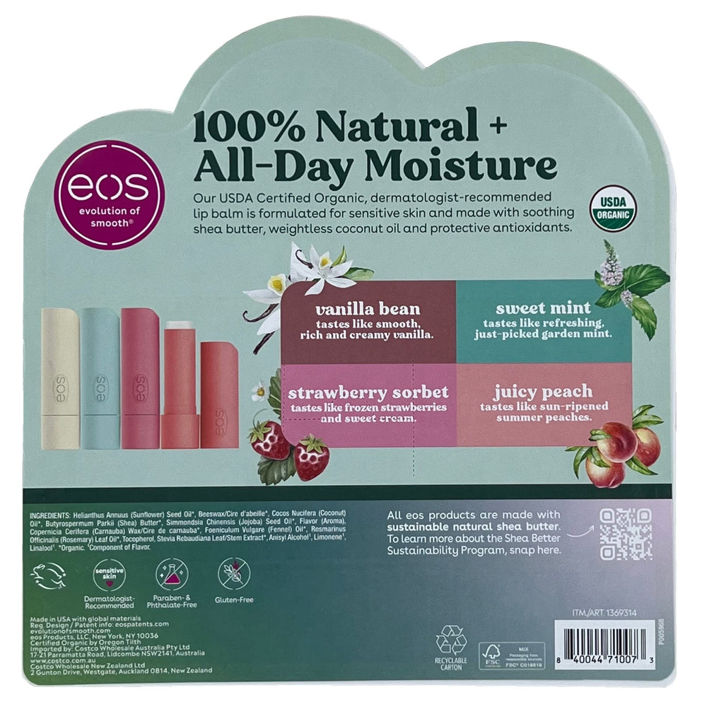 eos Best of eos Lip Balm sweet mint stick delivers refreshing hydration and a cooling sensation