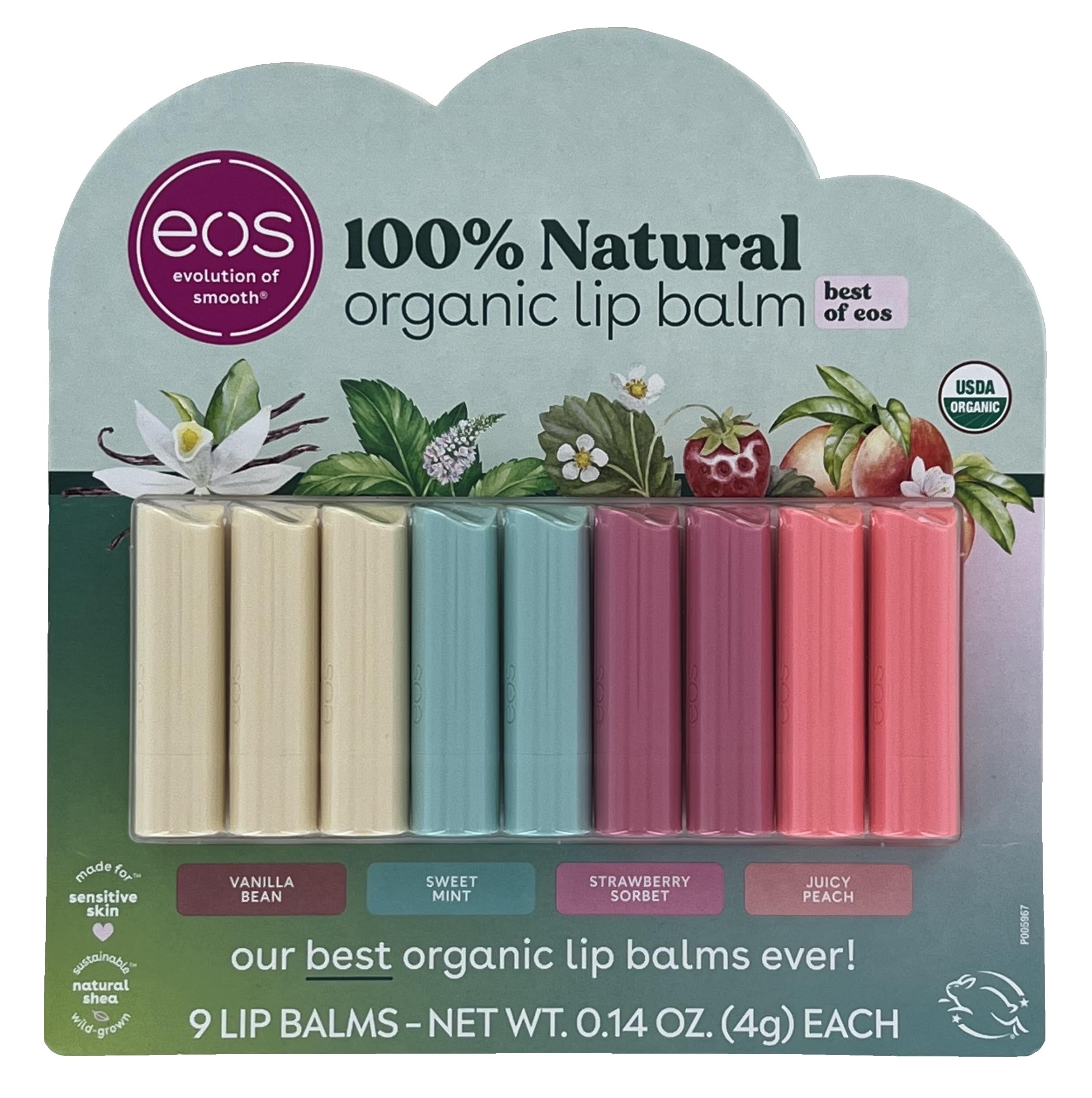 eos Best of eos Lip Balm vanilla bean stick provides lightweight moisture for sensitive lips