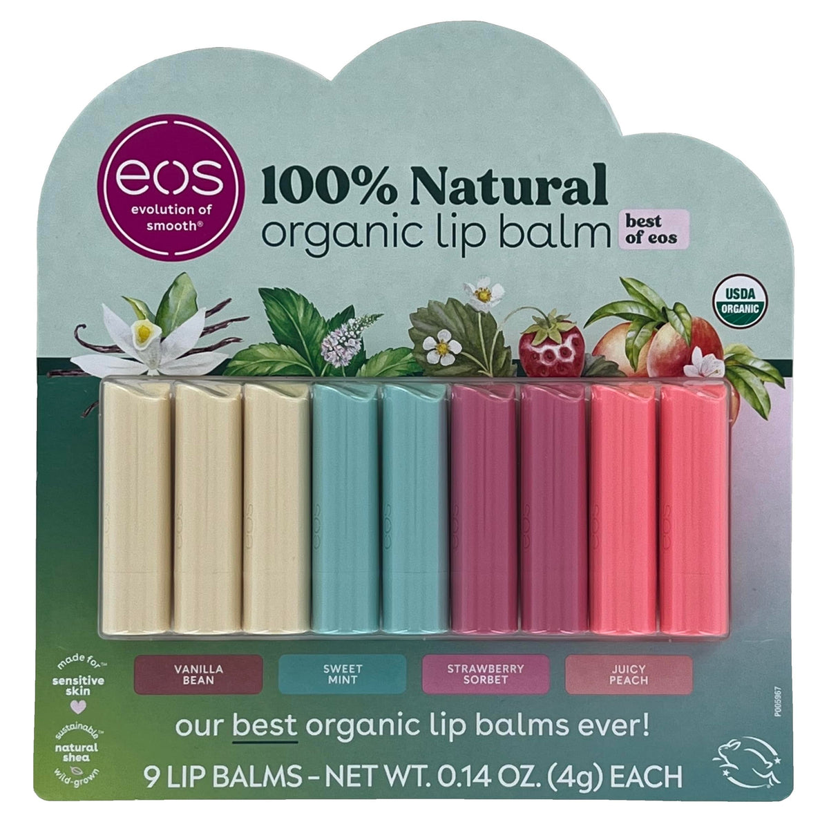 eos Best of eos Lip Balm vanilla bean stick provides lightweight moisture for sensitive lips