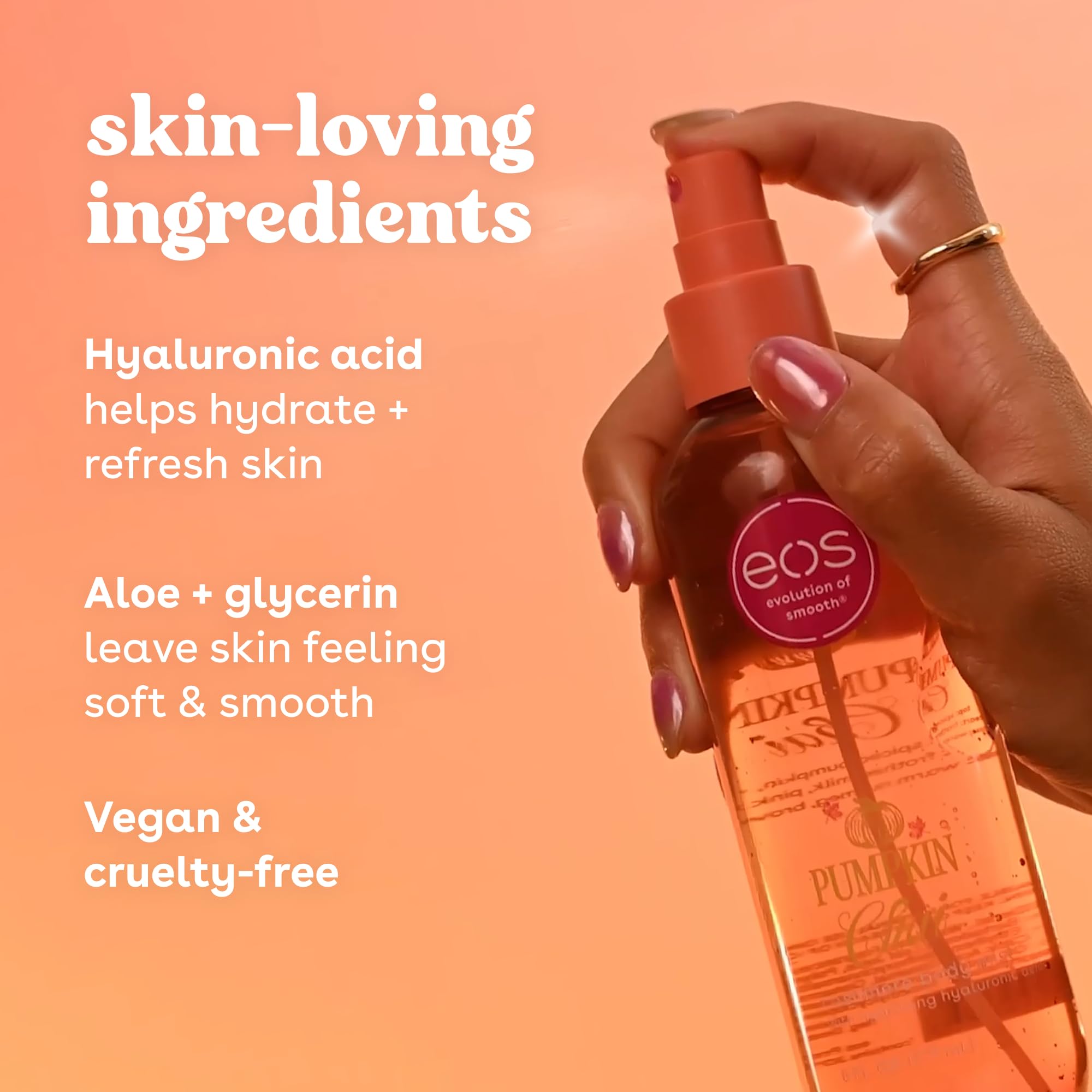 eos label detail close-up highlighting fragrance notes and ingredients