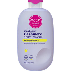 eos bottle front view showing vanilla cashmere scent and size for easy ID