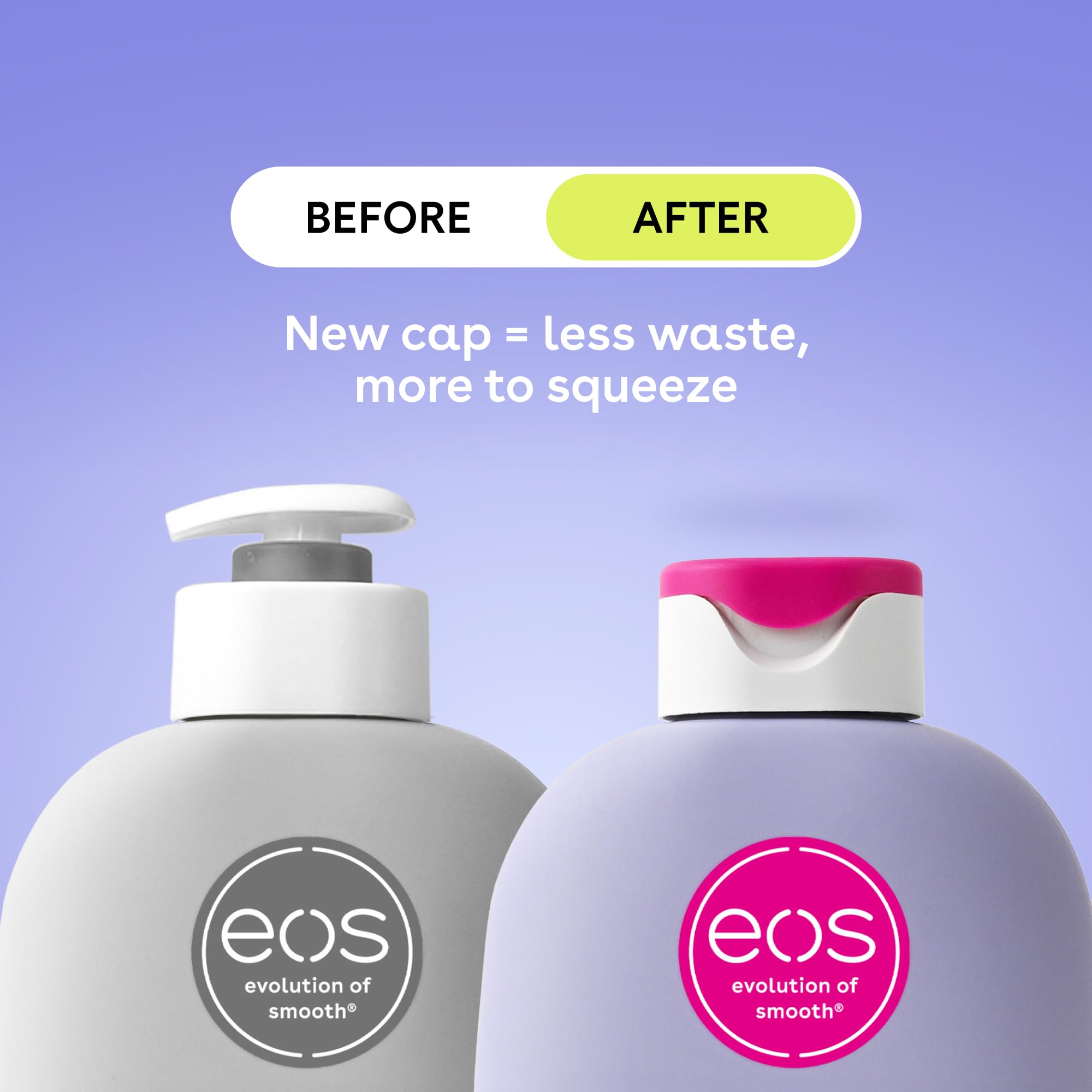 eos pump close-up highlighting easy dispensing and mess-free use
