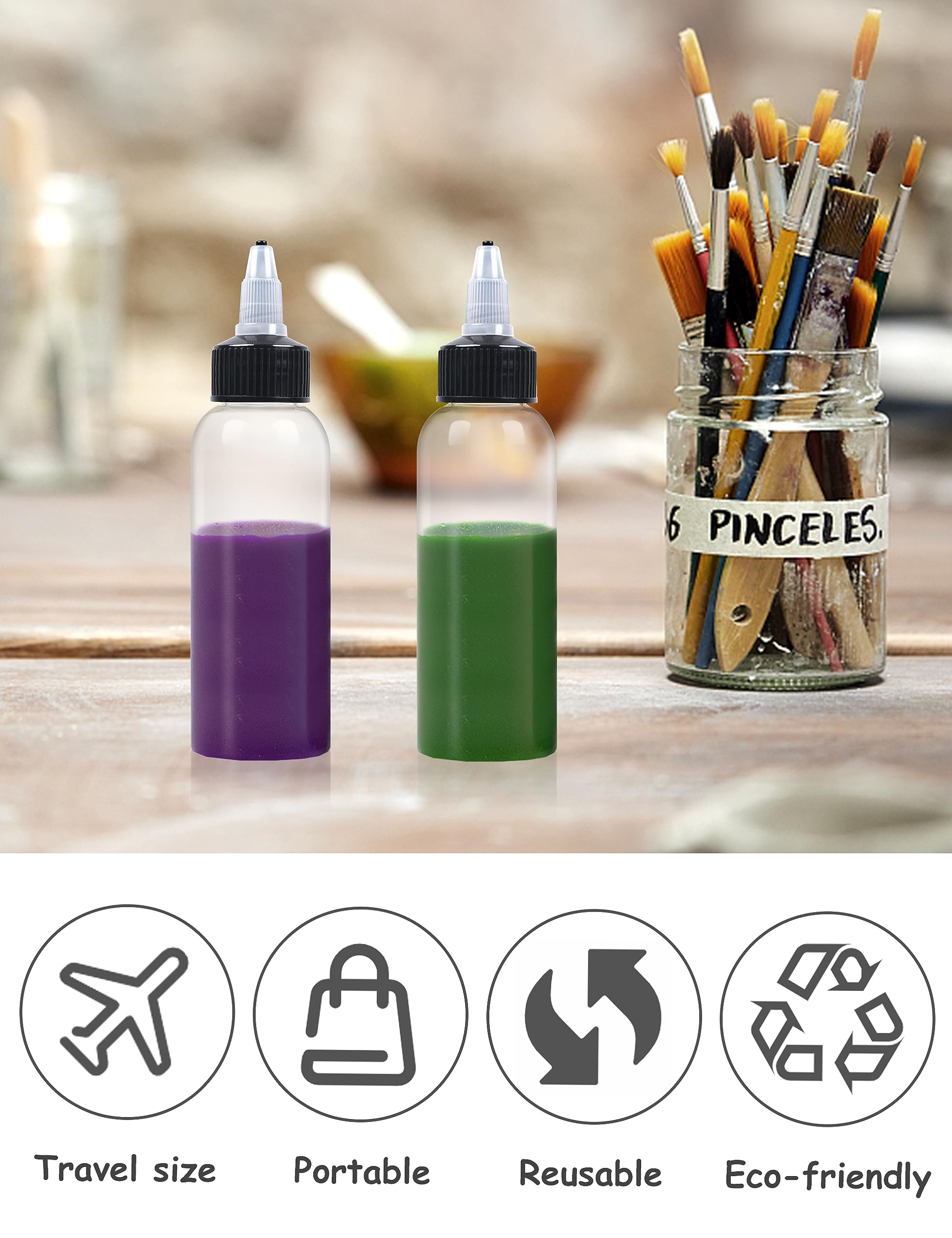 EOSAU adjustable opening allows precise dispensing for sauces and crafts