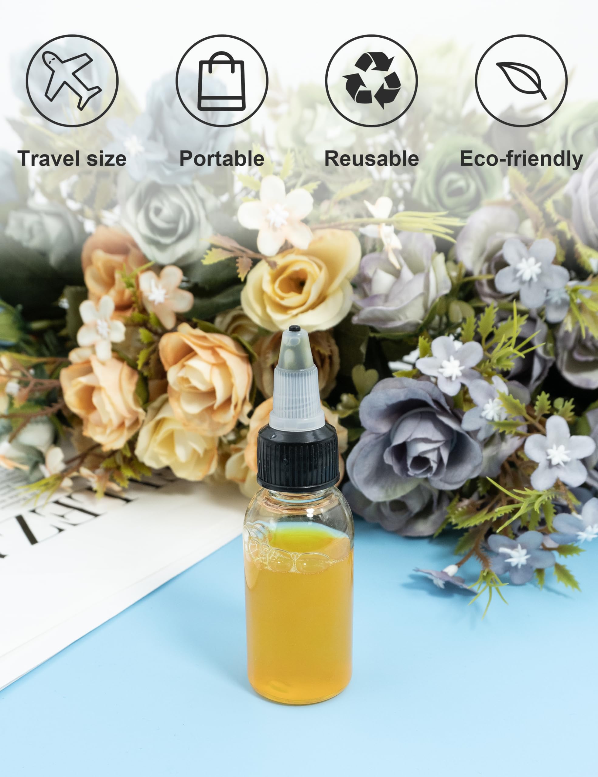 EOSAU squeeze-action close-up demonstrates adjustable opening for precise flow control during cooking or crafts.