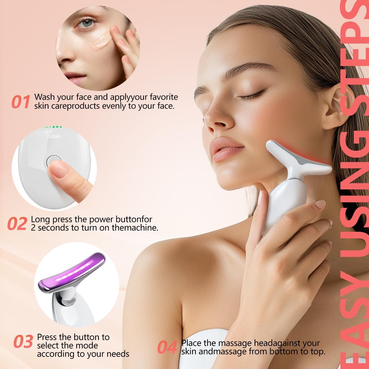 EOSVAP seven LED colors help brighten and revitalize skin.