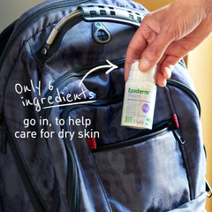 Close-up of applying Epaderm Cream showing smooth, quick absorption.