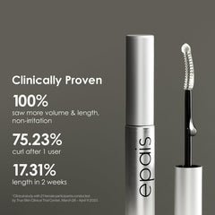 EPAIS c-curved brush application demonstrates consistent lash maintenance