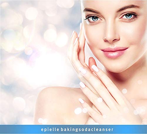 Epielle Baking Soda Pore Cleanser 6.77 fl oz bottle in focus for size awareness.