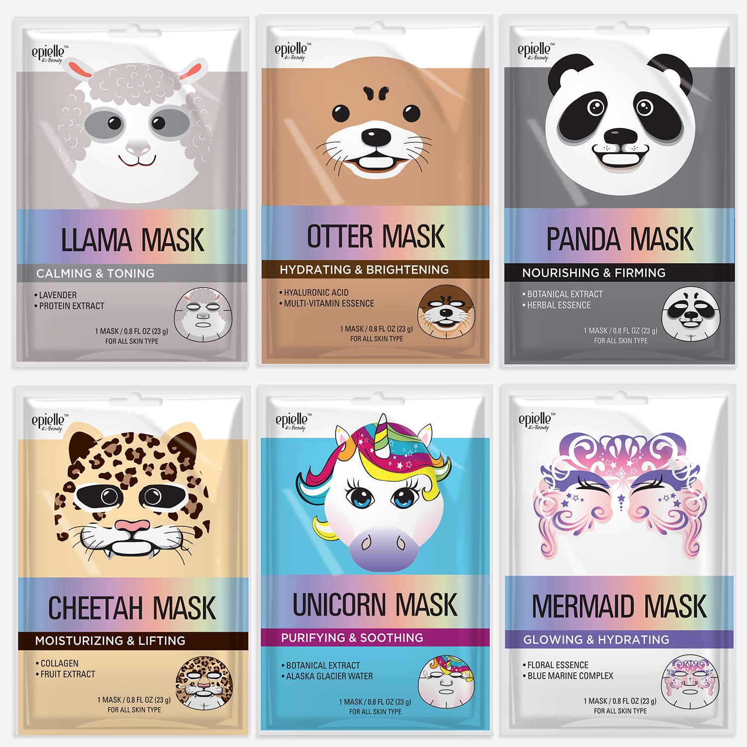 Epielle Mystical Safari otter mask — hydrating facial care for at-home spa