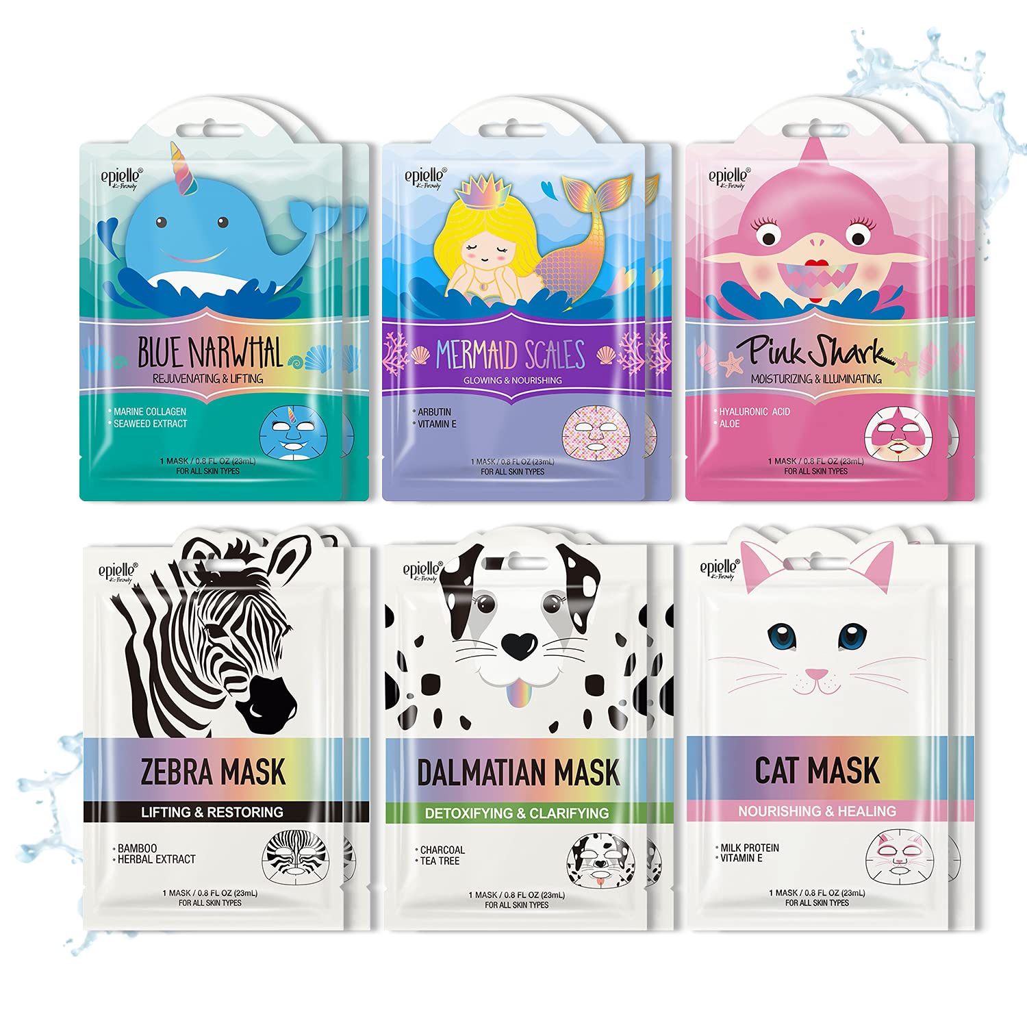 Epielle Character Mask Zebra design offers playful hydration for at-home skincare.
