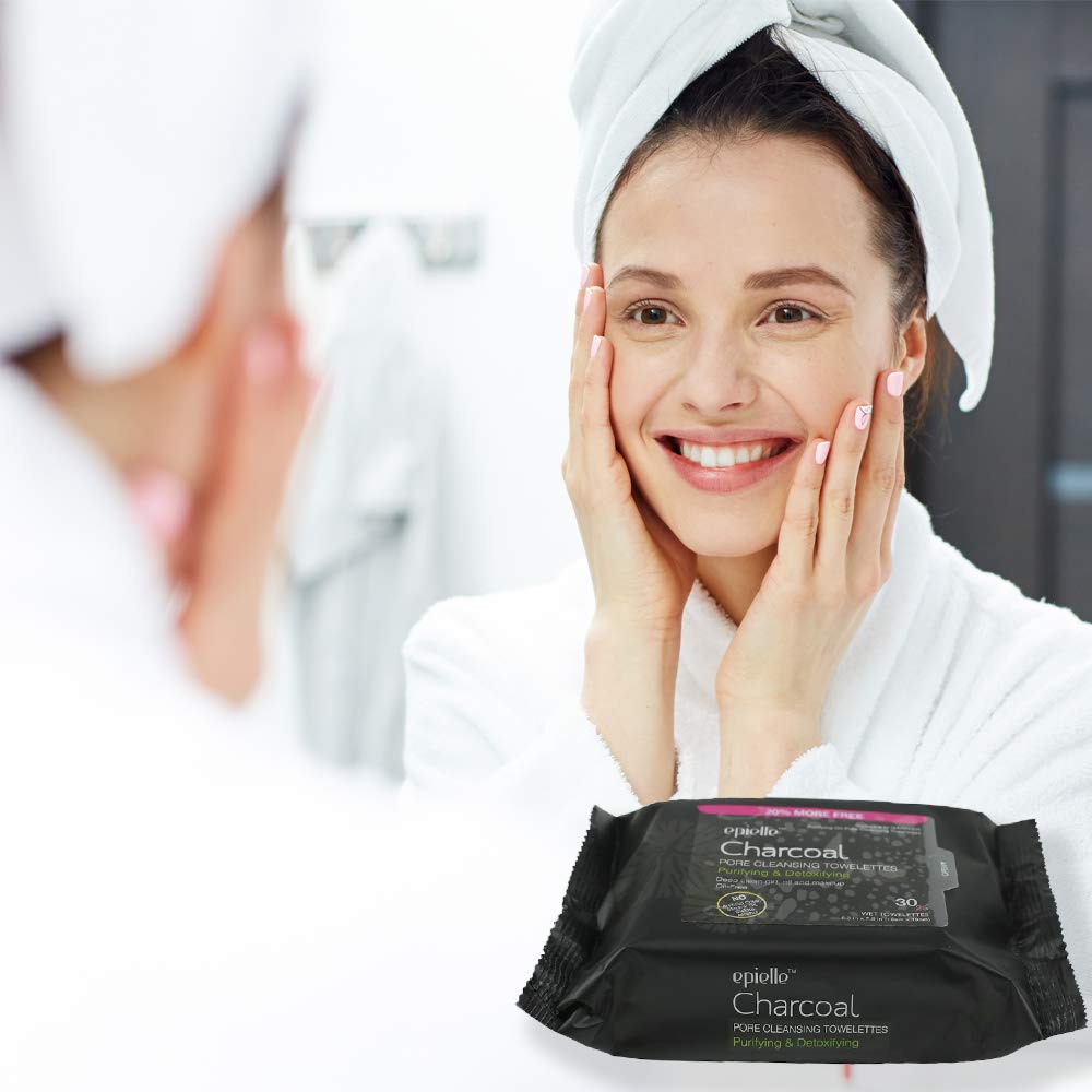 Epielle Charcoal wipes highlight 180 sheets across six packs
