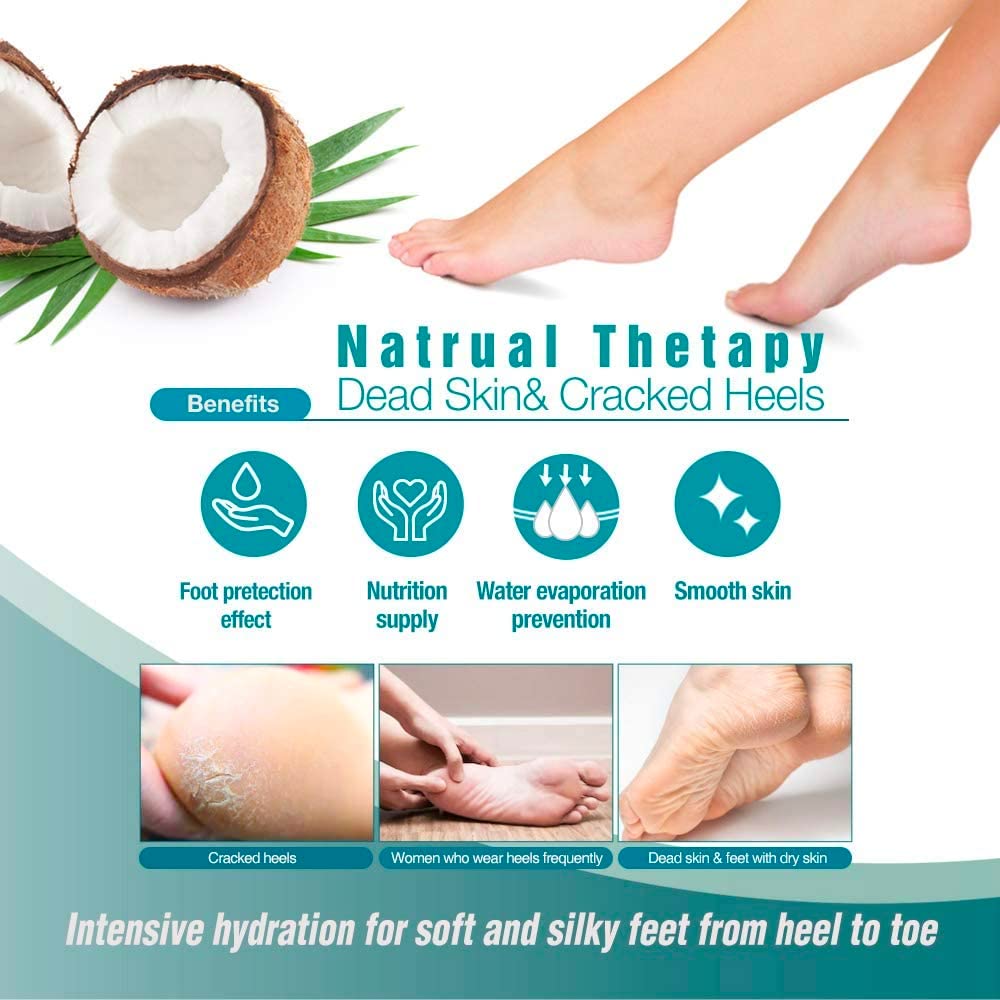 Epielle coconut oil and milk extract label on foot mask