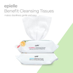 Epielle Gentle Skin Cleansing Wipes closeup showing dirt trapping fibers